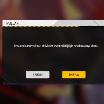 Garena Free Fire Askıya Alınan Hesap Düzeltilmesi