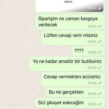 Huriş Butik Hizmette Yaşanan Aksaklıklar Ve Mağduriyet