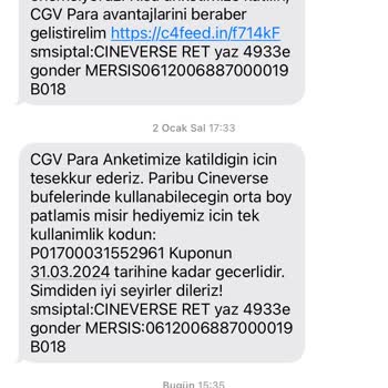 Paribu Cineverse Serdivan Anketle Kazandığım Mısırı Vermediler