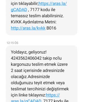 Aras Kargo "Kargo Teslim Edilmedi"