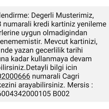 TEB Kredi Kartının Yenilenmemesi