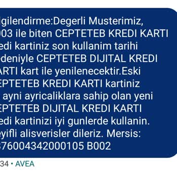TEB Kredi Kartının Yenilenmemesi