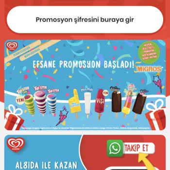 Algida Promosyon Kodlarını Kabul Eden Satış Noktası Bulamıyorum?