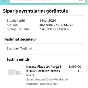 Amazon Türkiye Siparişimi Eksik Yolladı