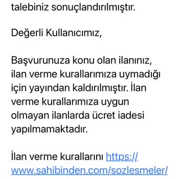Sahibinden. Çöm Şikayet