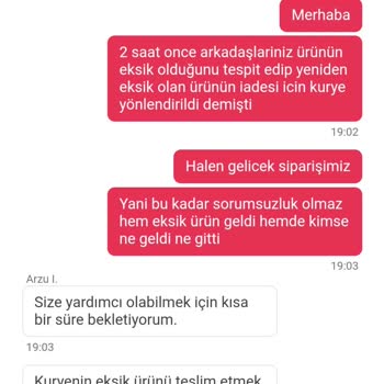 Yemek Sepeti Siparişi Eksik Getirdi.
