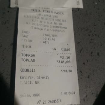 Yemek Sepeti Siparişi Eksik Getirdi.