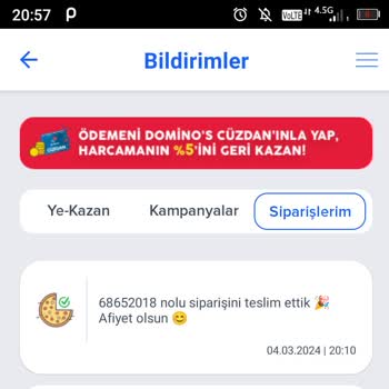 Domino's Pizza Soğuk Servis Ve Geç Teslimat Hüsranı