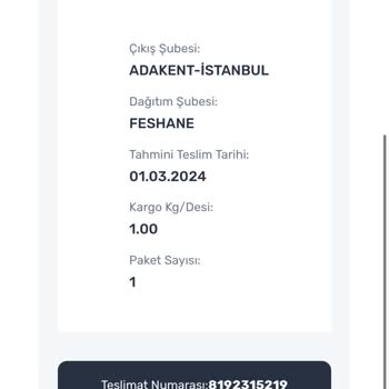 Aras Kargo Feshane Dağıtıma Çıktı Deyip Getirmiyor