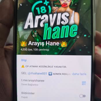 Hesabın Adı ( Arayış Hane ) Telegram'da Uzak Dur