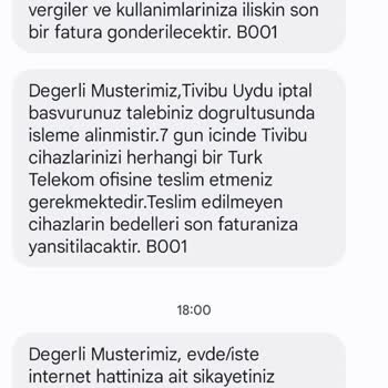 Türk Telekom Tivibu Cihaz Teslimi Sorunu