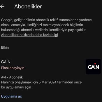 Gain'e Giriş Yapılmıyor