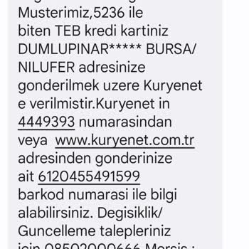 Kuryenet Yaptığı/yapamadığı İşi Ciddiye Almalı.