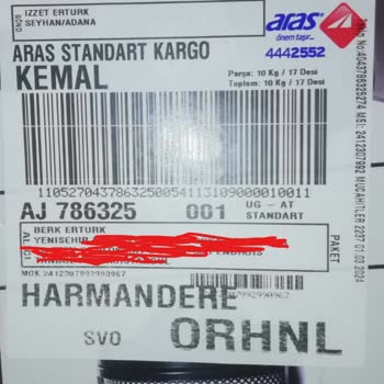 Aras Kargo Kırık Fırın Teslimatı