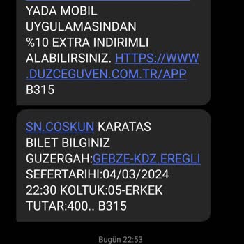 Düzce Güven Turizm Araç Otogara Girmedi