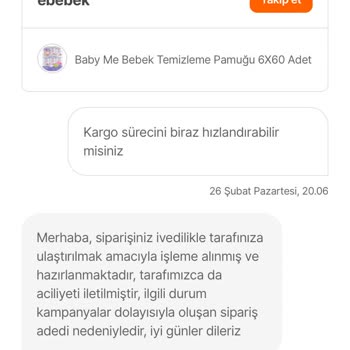 Ebebek Ürünlerinde Kargolama Sorunu