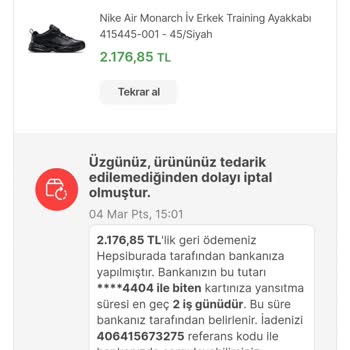 Hepsiburada Satıcısının Fiyat Arttırıp İptal Ettiği Sipariş.