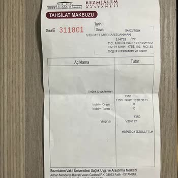Bezmialem Vakıf Üniversitesi Hastenesi Gaziden Ücret Aldı