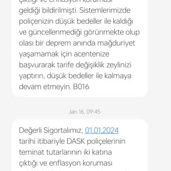 DASK (Doğal Afet Sigortaları Kurumu) Kişisel Bilgileri Sürekli Yanlış Numaralar İle Paylaşıyor