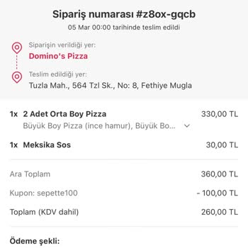 Yemeksepeti Yemek Sepetinin Yetersizliği