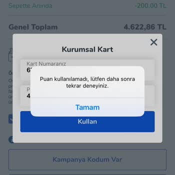 Carrefour SA Kurumsal Kart Puanı Online Ödenmiyor Ve Kapıda Ödemesi Yok