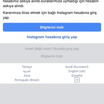 Facebook Hesabımı Askıya Aldı