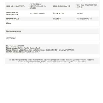 PayFix Hesaba Para Geçmedi