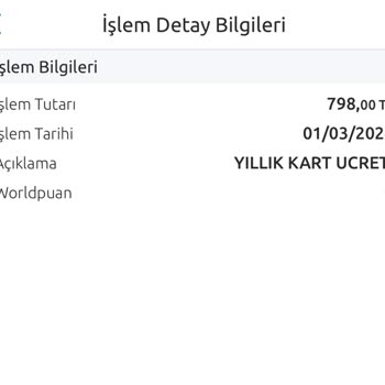 Yapı Kredi Bankası Kredi Kartı Yıllık Aidatı Hk.
