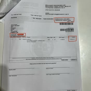 Media Markt Ürün Değişim Talebi (Mağazadan Satın Alınan Ürün)