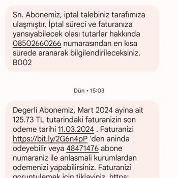 D-Smart Abonelik İptali Sonrası Fatura Sorunu