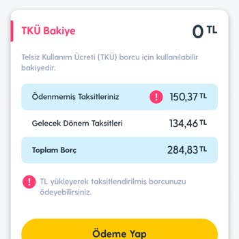 Turkcell Telsiz Kullanım Harici Borç