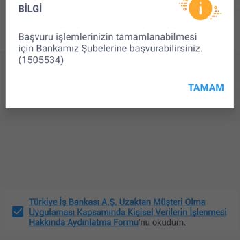 İş Bankası 1505534 Hata Kodu