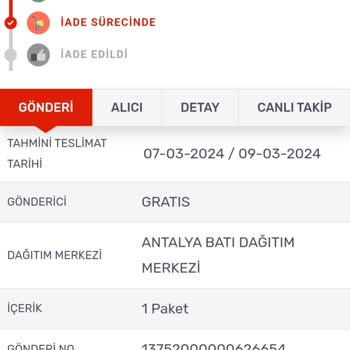 Sendeo Kargo Otomatik İade Edildi
