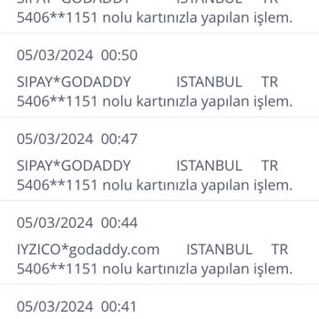 Godaddy Sitesinde Şüpheli İşlem