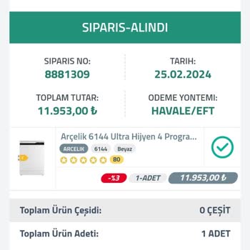 Arcelikavm.com Taksitavm.com Parasını Ödediğim Halde Ürünümü Göndermiyor