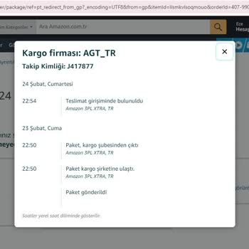 AGT Kurye Siparişimi Teslim Etmiyor