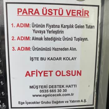 Ege İçecekler Grubu Eskişehir Şehir Hastanesi Otomat Şikayeti
