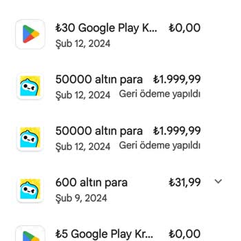 Google Play Play Store Geri Ödeme Yapmıyor