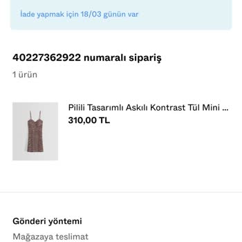 Bershka Siparişim Başkasına Teslim Edildi