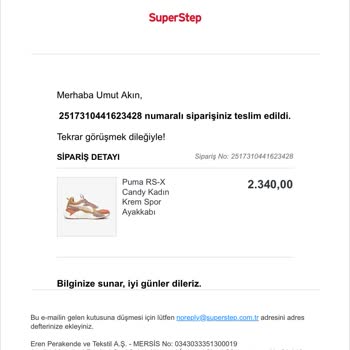 SuperStep Kargom Kayıp Ve Hala Ben Mağdurum