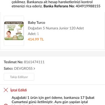 Trendyol Para İadesi İşlemi