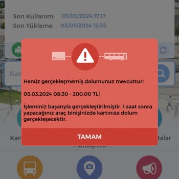 E-Komobil Uygulamasından Online Dolum Karta Düşmüyor
