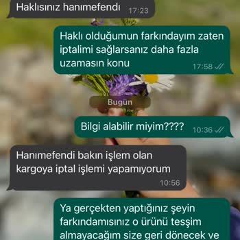 Moda Nurgül Alışveriş Sonrası İptal Ve İade Sorunu
