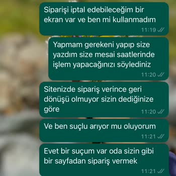 Moda Nurgül Alışveriş Sonrası İptal Ve İade Sorunu