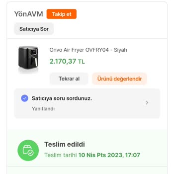 Onvo Airfair Hatası Ve Pişirme Yok