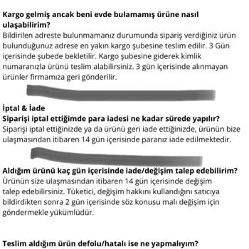 Nazliye Butik İade Almıyor