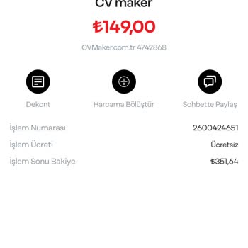 Cvmaker.com.tr Bilgim Olmadan Para Çekti