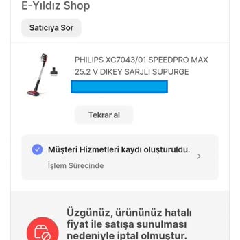 Hepsiburada Alışveriş Güvenliği Ve Müşteri Memnuniyeti Talebim