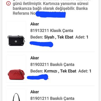 Aker Mağazacılık Aker Sipariş İptal