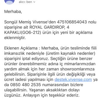 Vivense Para İade Yapmıyor